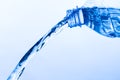 Cool Water Pouring from a Transparent Plastic Bottle Royalty Free Stock Photo