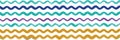 Cool Wavy Zigzag Stripes Vintage Pattern. Hand Drawn Lines Banner. Summer Spring Distress Stripes. Winter Autumn Trendy Fashion