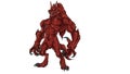 Cool were wolf red color with nice drawing