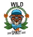 Cool wild animal print for t shirt