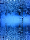 Cool Winter Blue Ice Abstract Background Art Royalty Free Stock Photo