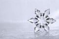 Cool Winter Snowflake with Left Side Copyspace