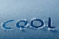 Cool Word in Car Frost Royalty Free Stock Photo