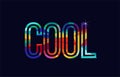 cool word typography design in rainbow colors logo