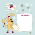 Cool yellow dog mascot cartoon. Royalty Free Stock Photo