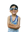 Cool young boy with shades