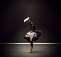 Cool young dancer standing on the freeze Royalty Free Stock Photo