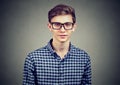 Portrait of a cool young guy in a checked shirt Royalty Free Stock Photo