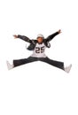 Cool young hip-hop man on white background Royalty Free Stock Photo