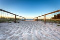 Sunset Coolangatta Beach Sand Access Queensland Australia Royalty Free Stock Photo