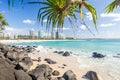 Coolangatta beach on a clear day looking towards Kirra Beach on the Gold Coast Royalty Free Stock Photo