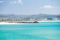 Coolangatta beach on a clear day looking towards Kirra Beach on the Gold Coast