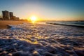 Coolangatta Beach Foam Waves Sunset Queensland Australia