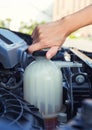 Coolant car check Royalty Free Stock Photo