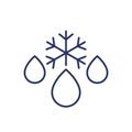 coolant line icon with drops