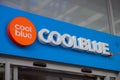 Coolblue logo above the shop entrance. Consumer electronic store.