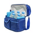 cooler bag with bottles of water Royalty Free Stock Photo