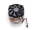 Cooler computer fan isolated on a white background. Royalty Free Stock Photo