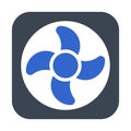 Cooler fan icon Royalty Free Stock Photo