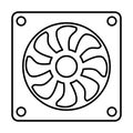 Cooler Fan Icon In Outline Style Royalty Free Stock Photo