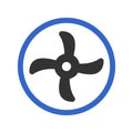Cooler fan icon design Royalty Free Stock Photo
