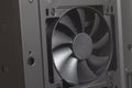 Cooler Fan inside Desktop Computer Case PC Royalty Free Stock Photo