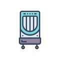 Color illustration icon for Cooler, cool and machine