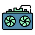 Cooler power supply icon color outline vector Royalty Free Stock Photo