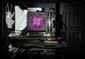 Cooler of processor with neon light. LED Light, CPU Cooler