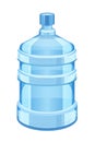 Cooler water bottle isolated on white vector illustration. Clean and fresh