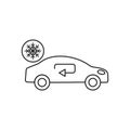 Cooling car system thin line stroke icon. Cooling car system outline illustration