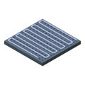 Cooling carpet floor icon isometric vector. Warm climate Royalty Free Stock Photo