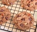 Cooling Chocolate Chip and Pecan Cookies