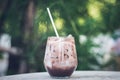 Cooling Cocoa Temptation: The Refreshing Taste of Iced Chocolate Royalty Free Stock Photo