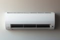 Cooling comfort Split AC on white wall, softened by a gentle blur Royalty Free Stock Photo