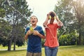 Cooling down the best way we know. adorable young boys playing with water balloons outdoors. Royalty Free Stock Photo