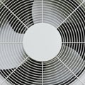 Cooling fan in the condensing unit Royalty Free Stock Photo