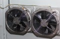 Cooling fans in the electric cabinet Royalty Free Stock Photo