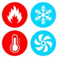 Cooling and heating vector icon Royalty Free Stock Photo