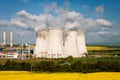 The cooling stacks in power station Royalty Free Stock Photo