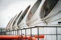 Cooling tower on the deck floor, Cooling chiller system Royalty Free Stock Photo