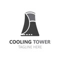 Cooling Tower logo image design, energy industry station vector