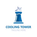 Cooling Tower logo image design, energy industry station vector