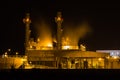 Cooling tower at night Royalty Free Stock Photo