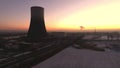 Cooling tower and offline offgrid nuclear power plant in Muehlheim Germany