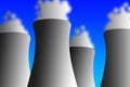 Cooling towers Royalty Free Stock Photo