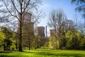 Cooling towers and chimney of the decommisioned power station in Ironbridge, Shropshire, UK Royalty Free Stock Photo