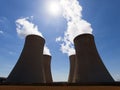 Cooling towers of Nuclear power plant Royalty Free Stock Photo