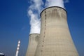 Cooling towers of nuclear power plant Royalty Free Stock Photo