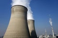 Cooling towers of nuclear power plant Royalty Free Stock Photo